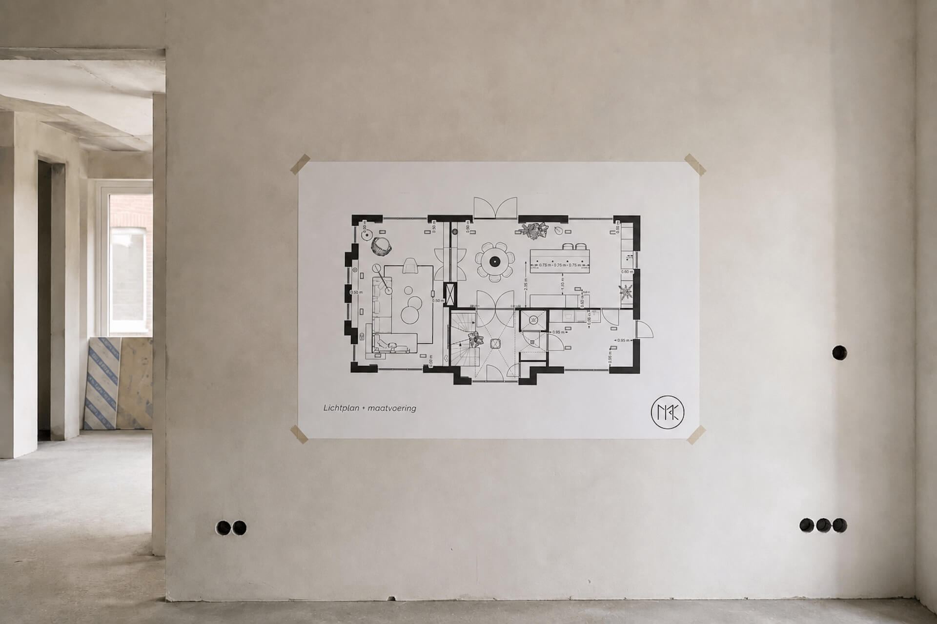 Sfeerbeeld lichtplan + maatvoering
